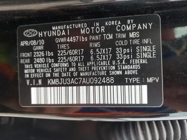 Photo 9 VIN: KM8JU3AC7AU092488 - HYUNDAI TUCSON GLS 