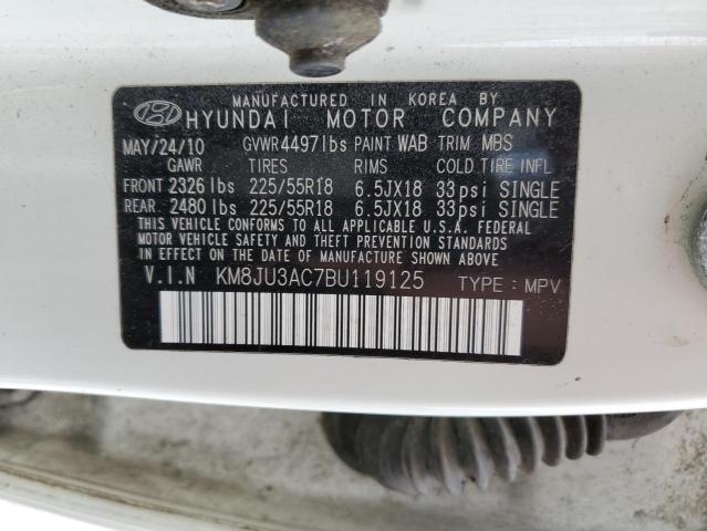 Photo 9 VIN: KM8JU3AC7BU119125 - HYUNDAI TUCSON GLS 