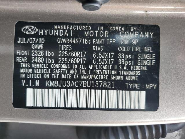 Photo 12 VIN: KM8JU3AC7BU137821 - HYUNDAI TUCSON GLS 