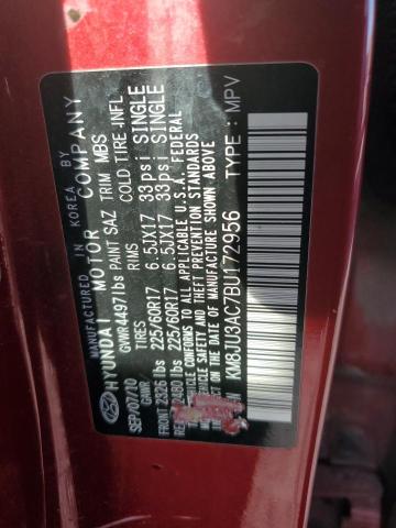 Photo 12 VIN: KM8JU3AC7BU172956 - HYUNDAI TUCSON GLS 