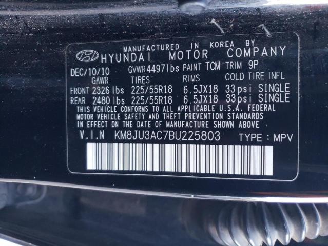 Photo 12 VIN: KM8JU3AC7BU225803 - HYUNDAI TUCSON 