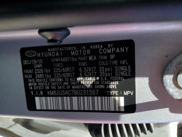 Photo 12 VIN: KM8JU3AC7BU231567 - HYUNDAI TUCSON GLS 