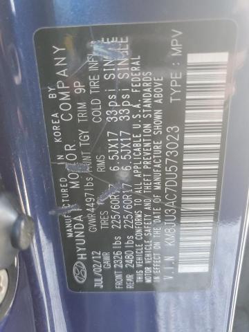 Photo 12 VIN: KM8JU3AC7DU573023 - HYUNDAI TUCSON GLS 