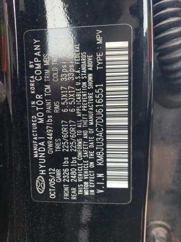 Photo 12 VIN: KM8JU3AC7DU616551 - HYUNDAI TUCSON 