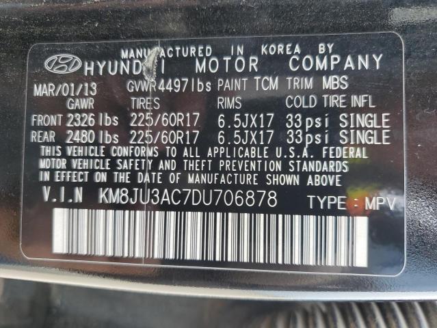 Photo 12 VIN: KM8JU3AC7DU706878 - HYUNDAI TUCSON 