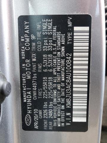 Photo 11 VIN: KM8JU3AC8AU100842 - HYUNDAI TUCSON GLS 