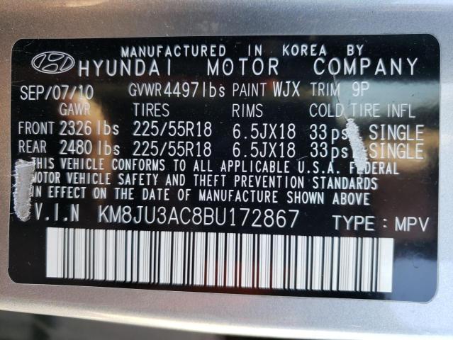 Photo 9 VIN: KM8JU3AC8BU172867 - HYUNDAI TUCSON GLS 