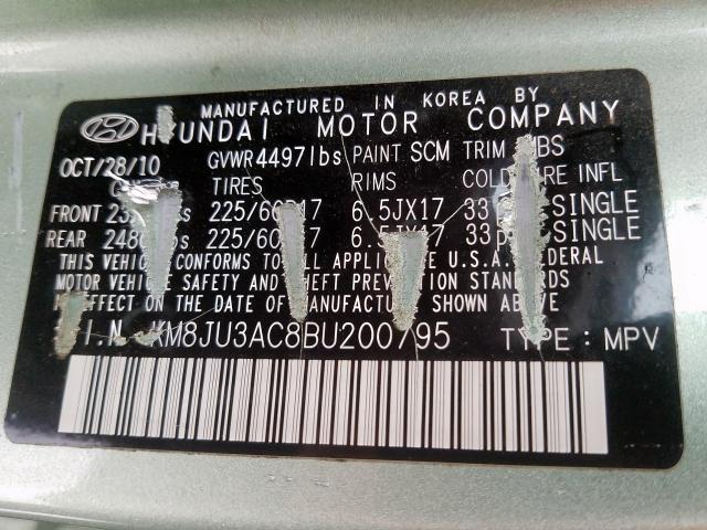 Photo 9 VIN: KM8JU3AC8BU200795 - HYUNDAI TUCSON GLS 