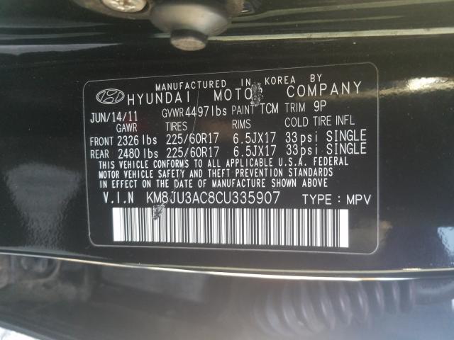 Photo 9 VIN: KM8JU3AC8CU335907 - HYUNDAI TUCSON GLS 