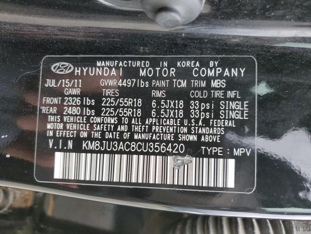 Photo 12 VIN: KM8JU3AC8CU356420 - HYUNDAI TUCSON GLS 