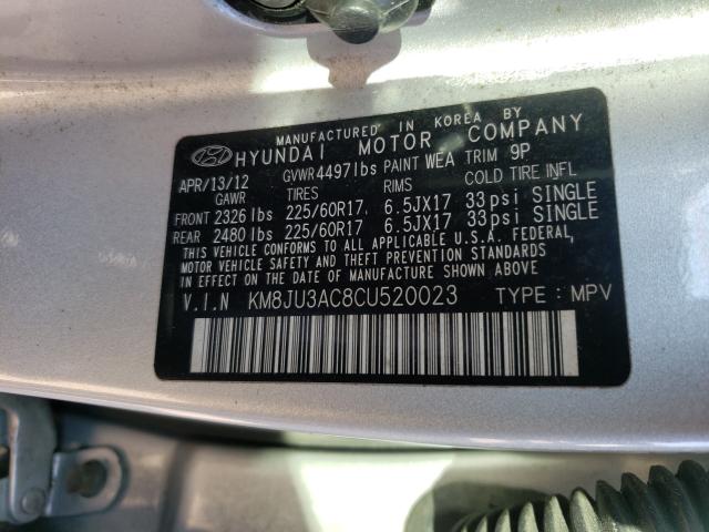 Photo 9 VIN: KM8JU3AC8CU520023 - HYUNDAI TUCSON GLS 