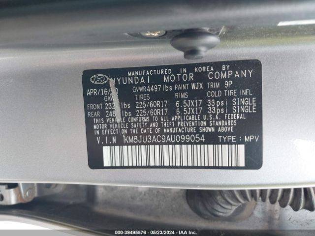 Photo 8 VIN: KM8JU3AC9AU099054 - HYUNDAI TUCSON 