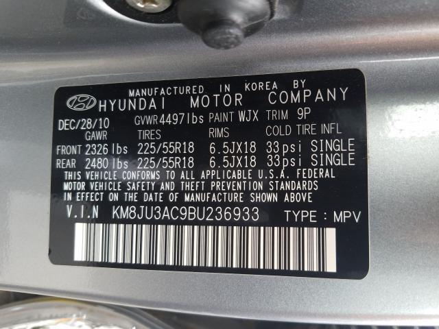 Photo 9 VIN: KM8JU3AC9BU236933 - HYUNDAI TUCSON GLS 