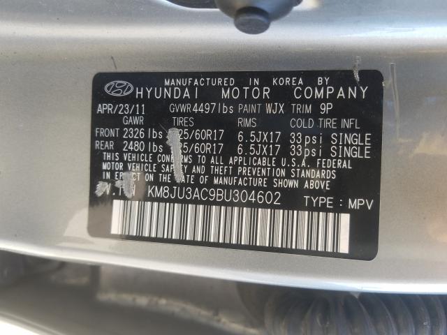 Photo 9 VIN: KM8JU3AC9BU304602 - HYUNDAI TUCSON GLS 