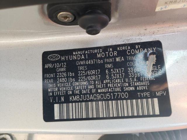 Photo 9 VIN: KM8JU3AC9CU517700 - HYUNDAI TUCSON GLS 