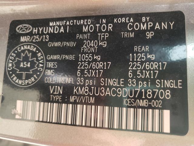 Photo 9 VIN: KM8JU3AC9DU718708 - HYUNDAI TUCSON GLS 