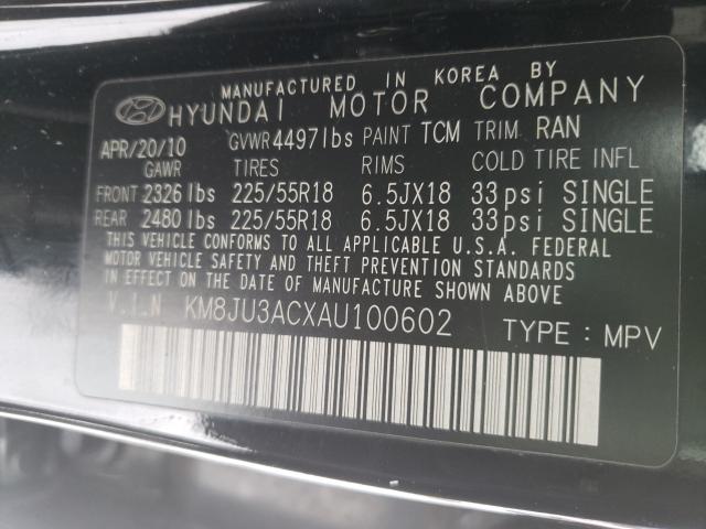 Photo 9 VIN: KM8JU3ACXAU100602 - HYUNDAI TUCSON GLS 