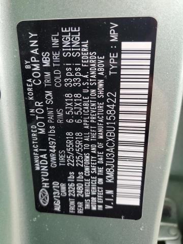 Photo 11 VIN: KM8JU3ACXBU158422 - HYUNDAI TUCSON 