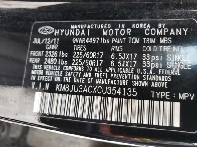 Photo 9 VIN: KM8JU3ACXCU354135 - HYUNDAI TUCSON GLS 