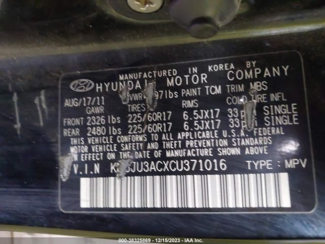 Photo 8 VIN: KM8JU3ACXCU371016 - HYUNDAI TUCSON 