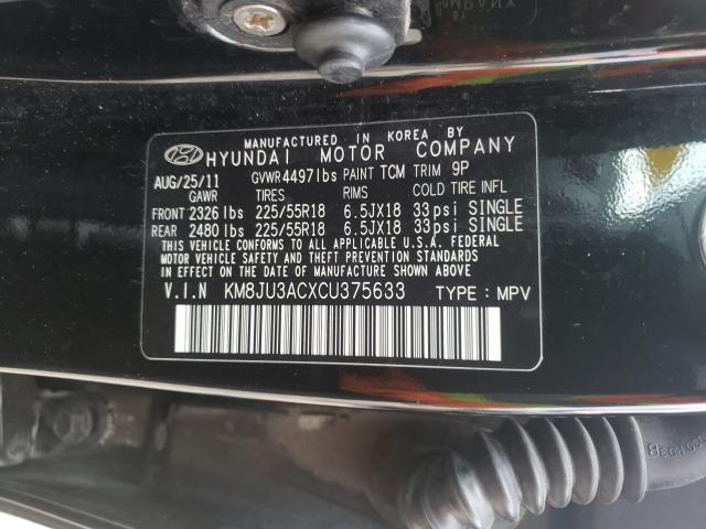 Photo 9 VIN: KM8JU3ACXCU375633 - HYUNDAI TUCSON GLS 