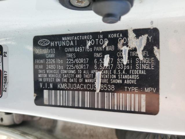 Photo 12 VIN: KM8JU3ACXCU398538 - HYUNDAI TUCSON 