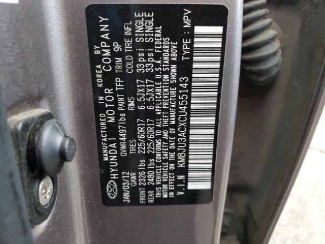 Photo 12 VIN: KM8JU3ACXCU455143 - HYUNDAI TUCSON GLS 