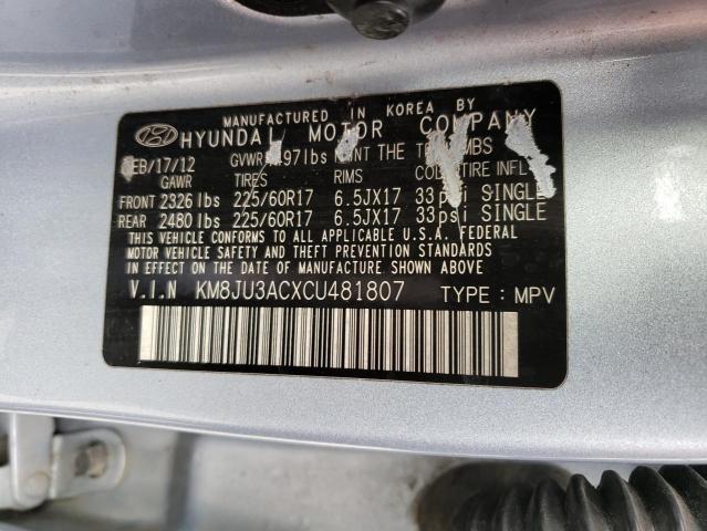 Photo 11 VIN: KM8JU3ACXCU481807 - HYUNDAI TUCSON GLS 