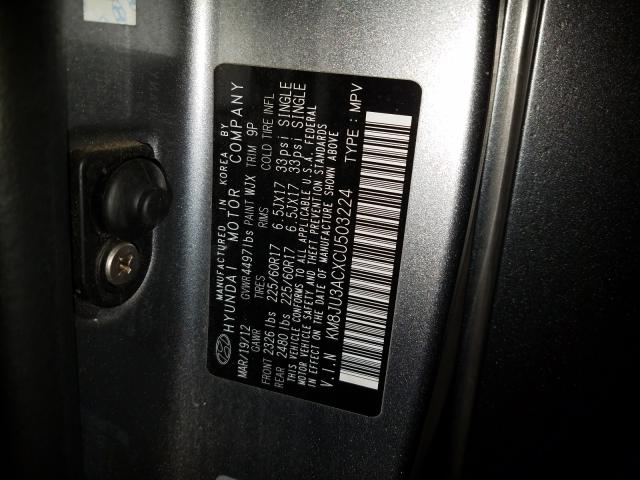 Photo 9 VIN: KM8JU3ACXCU503224 - HYUNDAI TUCSON GLS 