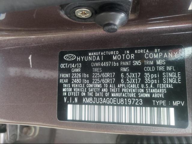 Photo 9 VIN: KM8JU3AG0EU819723 - HYUNDAI TUCSON GLS 