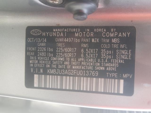 Photo 9 VIN: KM8JU3AG2FU013769 - HYUNDAI TUCSON LIM 