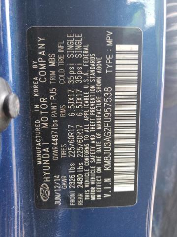 Photo 12 VIN: KM8JU3AG2FU957538 - HYUNDAI TUCSON LIM 