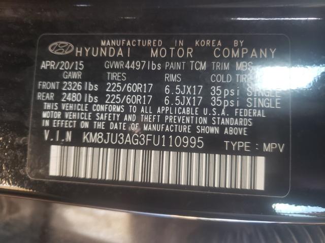 Photo 9 VIN: KM8JU3AG3FU110995 - HYUNDAI TUCSON LIM 