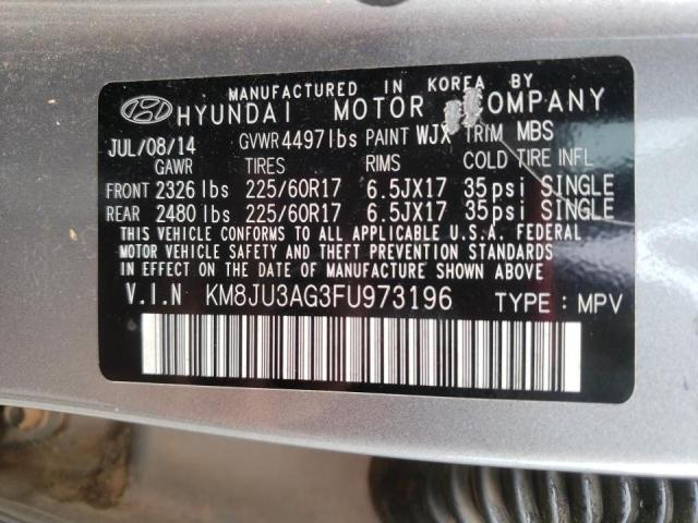 Photo 9 VIN: KM8JU3AG3FU973196 - HYUNDAI TUCSON LIM 