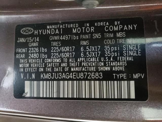 Photo 12 VIN: KM8JU3AG4EU872683 - HYUNDAI TUCSON GLS 