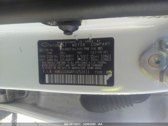 Photo 8 VIN: KM8JU3AG4FU052413 - HYUNDAI TUCSON 