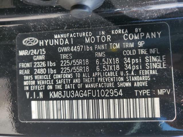 Photo 13 VIN: KM8JU3AG4FU102954 - HYUNDAI TUCSON LIM 