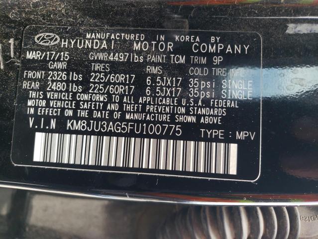 Photo 12 VIN: KM8JU3AG5FU100775 - HYUNDAI TUCSON 