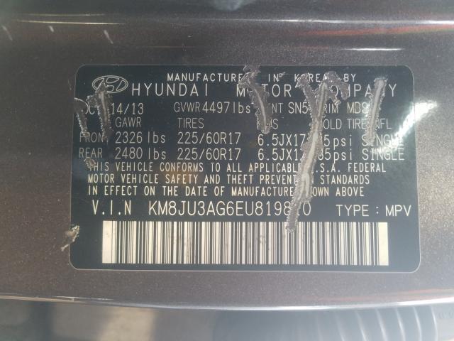 Photo 9 VIN: KM8JU3AG6EU819810 - HYUNDAI TUCSON GLS 