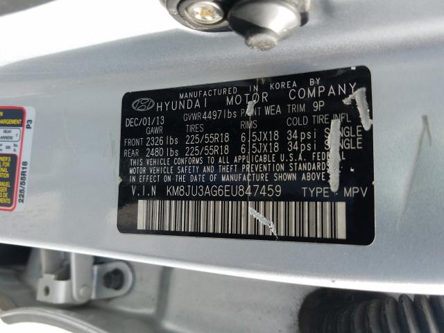 Photo 9 VIN: KM8JU3AG6EU847459 - HYUNDAI TUCSON GLS 