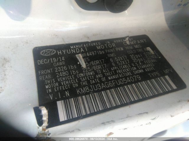 Photo 8 VIN: KM8JU3AG6FU054079 - HYUNDAI TUCSON 