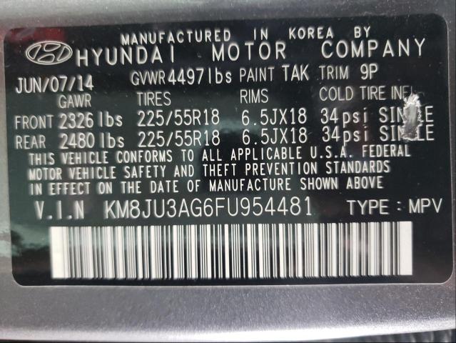 Photo 9 VIN: KM8JU3AG6FU954481 - HYUNDAI TUCSON LIM 