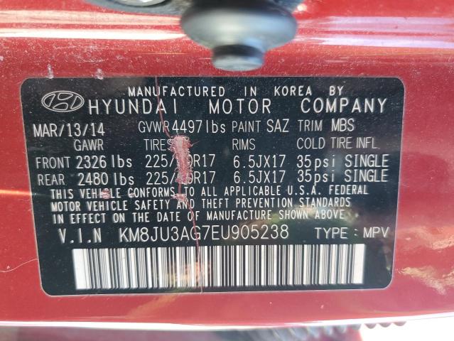 Photo 9 VIN: KM8JU3AG7EU905238 - HYUNDAI TUCSON GLS 