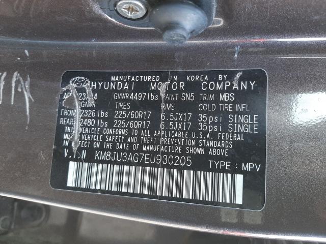 Photo 9 VIN: KM8JU3AG7EU930205 - HYUNDAI TUCSON GLS 