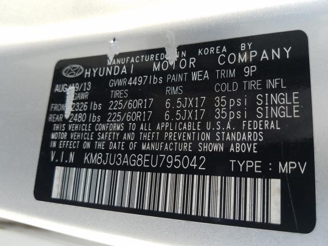 Photo 9 VIN: KM8JU3AG8EU795042 - HYUNDAI TUCSON GLS 