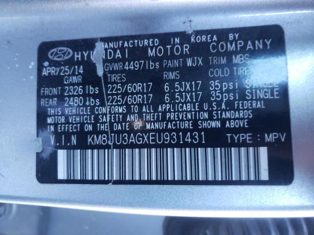 Photo 9 VIN: KM8JU3AGXEU931431 - HYUNDAI TUCSON GLS 