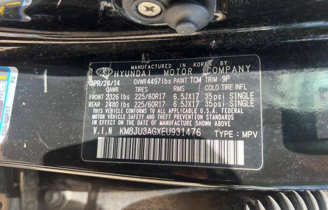 Photo 9 VIN: KM8JU3AGXEU931476 - HYUNDAI TUCSON GLS 