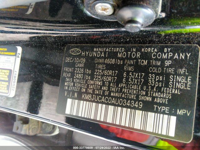 Photo 8 VIN: KM8JUCAC0AU034349 - HYUNDAI TUCSON 