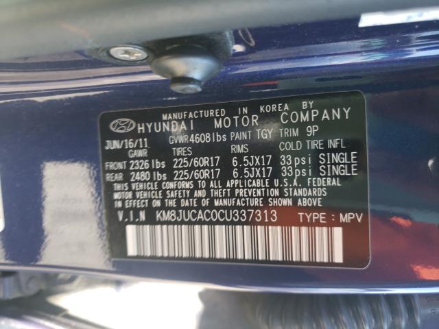 Photo 9 VIN: KM8JUCAC0CU337313 - HYUNDAI TUCSON GLS 