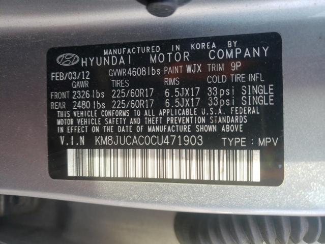 Photo 9 VIN: KM8JUCAC0CU471903 - HYUNDAI TUCSON GLS 